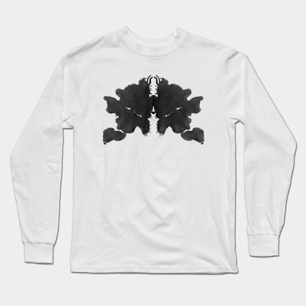 Rorschach Inkblot 06 Long Sleeve T-Shirt by amini54